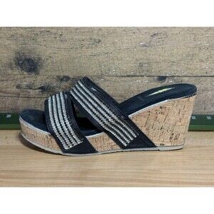 🔥Volatile Women's Size 7 Platform Black Rhinestone  Sandals - Ships Fast!!!